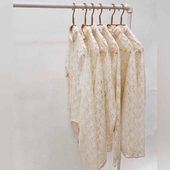 Lani the Label Ivory Lace Long Sleeve Bodysuit Size Small NWT Romantic Boho Chic - Picture 6 of 11